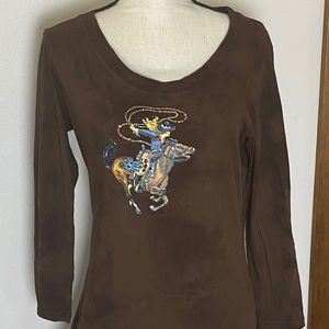 Jack Flash Western Horse Cowboy  Tee Shirt M